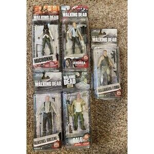 Walking Dead McFarlane Figure Lot Michonne Andrea Abraham Hershel Dale